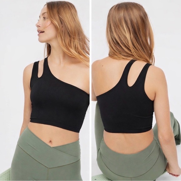 Aerie Offline Seamless One Shoulder Longline Sports Bra - Picture 2 of 4